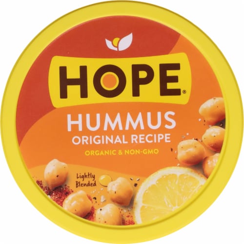 Hope Foods Organic Original Hummus 8 oz Perspective: top