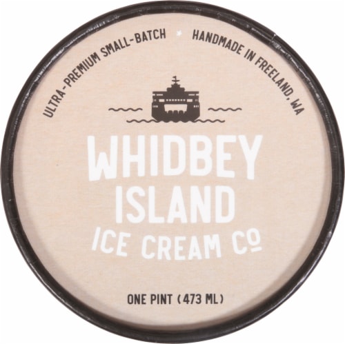 Whidbey Island Ice Cream Co. Vanilla Ice Cream Pint Perspective: top