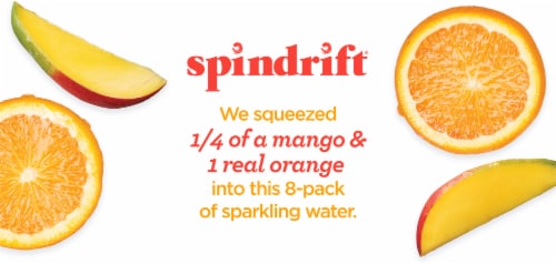 Spindrift® Mango Orange Flavored Sparkling Water Cans Perspective: top