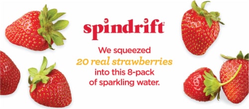 Spindrift® Strawberry Sparkling Water Perspective: top