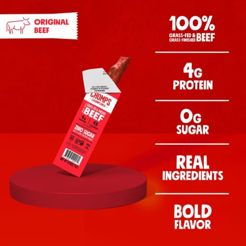 Chomps Original Beef Chomplings, 6 count 0.5 oz sticks Perspective: top