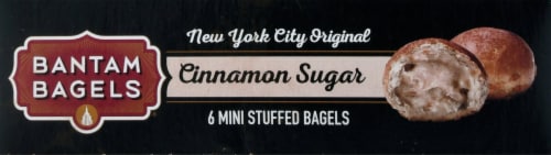 Bantam Bagels Cinnamon Sugar Cream Cheese Mini Stuffed Bagels Perspective: top
