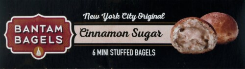 Bantam Bagels Cinnamon Sugar Cream Cheese Mini Stuffed Bagels Perspective: top