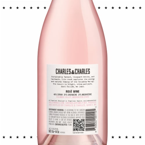Charles & Charles Rose Washington Pink Wine 750 ml Perspective: top