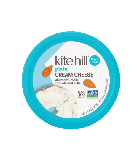 Kite Hill Dairy Free Almond Milk Plain Cream Cheese Spread Perspective: top