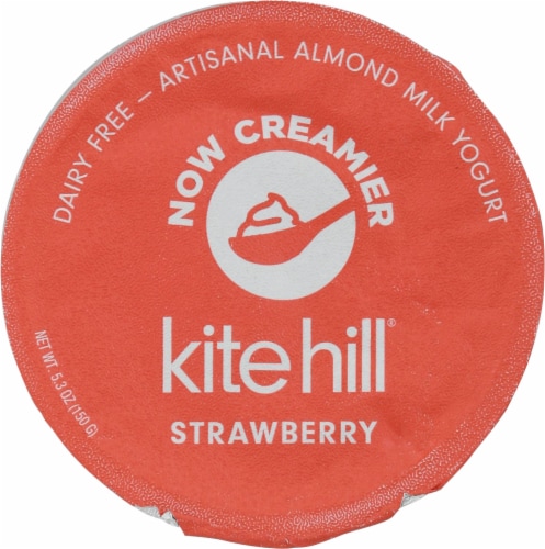 Kite Hill® Strawberry Dairy Free Almond Milk Yogurt Cup Perspective: top
