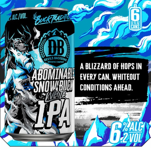 Devils Backbone Brewing Company Abominable Snow Buck White India Pale Ale Perspective: top