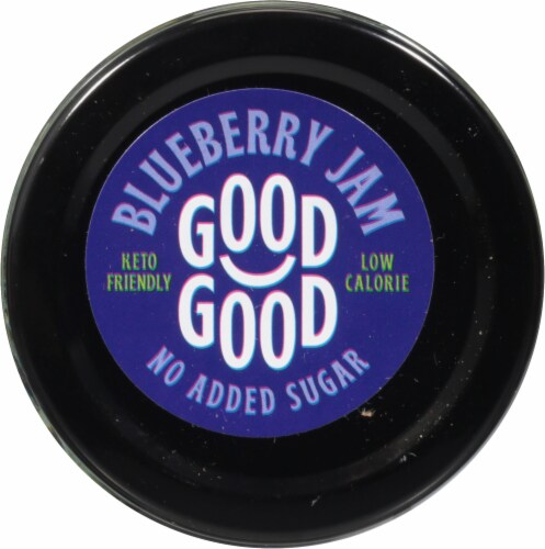 GOOD GOOD® Blueberry Jam (12oz) – No Added Sugar Perspective: top