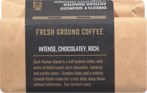 Cutters Point Coffee Co. Dark Harbor French Roast Ground Coffee Perspective: top