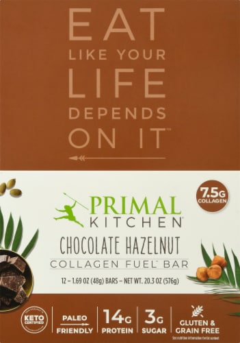 Primal Kitchen Chocolate Hazelnut Collagen Bar Perspective: top