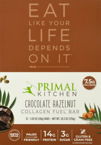 Primal Kitchen Chocolate Hazelnut Collagen Bar Perspective: top