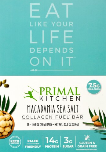 Primal Kitchen® Macadamia Sea Salt Collagen Fuel Bar Perspective: top