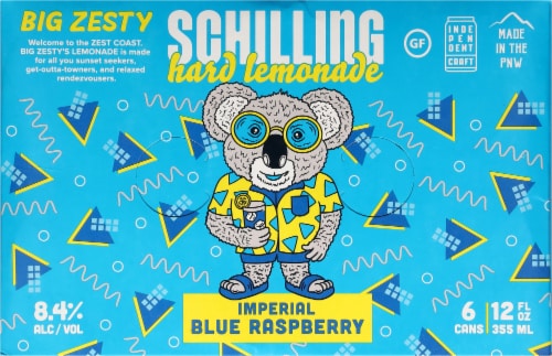 Schilling Imperial Blue Raspberry Hard Lemonade Perspective: top