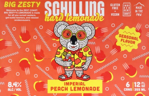 Schilling Seasonal Imperial Peach Hard Lemonade Perspective: top