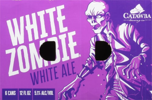 Catawba White Zombie White Ale Cans Perspective: top