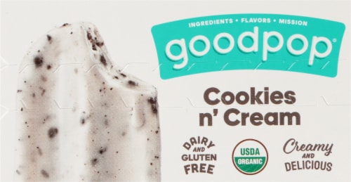 Goodpop® Organic Cookies & Cream Pops Perspective: top