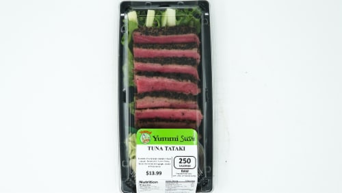 Yummi Sushi Tuna Tataki Sushi Perspective: top