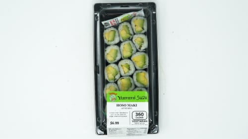 Yummi Sushi Avocado Hoso Maki Perspective: top