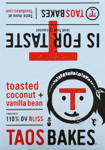 Taos Bakes™ Gluten-Free Toasted Coconut & Vanilla Bean Bars Perspective: top