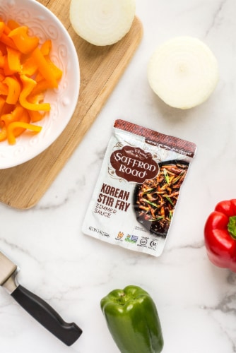 Saffron Road Korean Stir Fry Gluten-Free Simmer Sauce Perspective: top