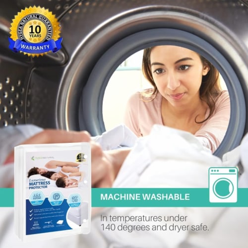 Luxurious Bed Bug Mattress Cover- Full Size 54 X75 X9 -15 Perspective: top