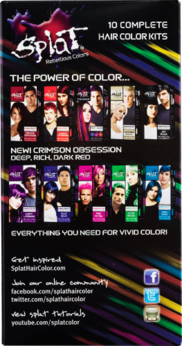 Splat Lusty Lavender Complete Hair Color Kit Perspective: top