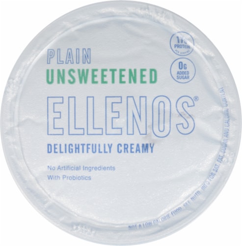 Ellenos® Plain Unsweetened Real Greek Yogurt Tub Perspective: top