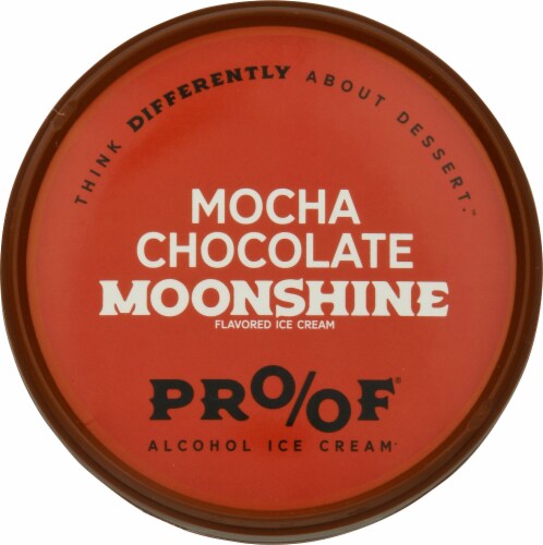 PROOF® Mocha Chocolate Moonshine Alcohol Ice Cream Perspective: top