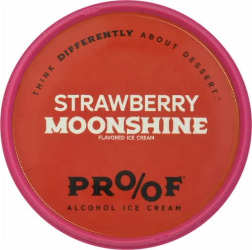 PROOF® Alcohol Ice Cream Strawberry Moonshine Ice Cream Perspective: top