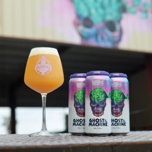 Parish Brewing Ghost In The Machine Pale Ale Craft Beer Perspective: top