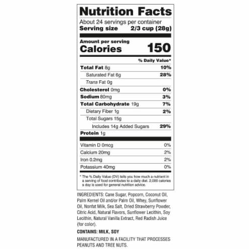 Popcornopolis Strawberries and Cream, 24 Ounce Perspective: top