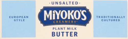 Miyoko's Creamery European Style Unsalted Plant Milk Butter Perspective: top