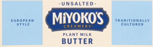 Miyoko's Creamery European Style Unsalted Plant Milk Butter Perspective: top
