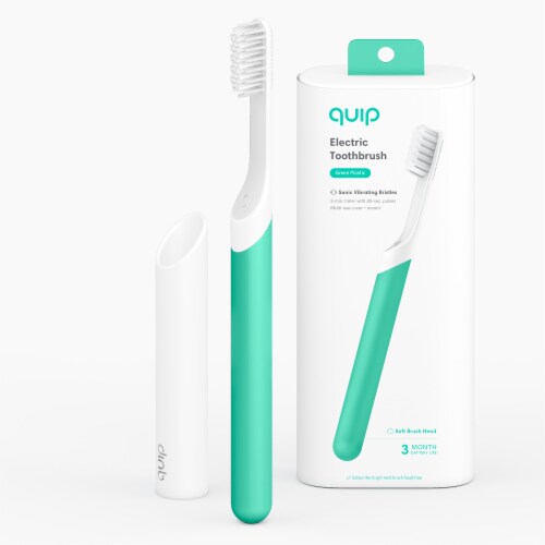 quip Plastic Electric Toothbrush - Green Perspective: top