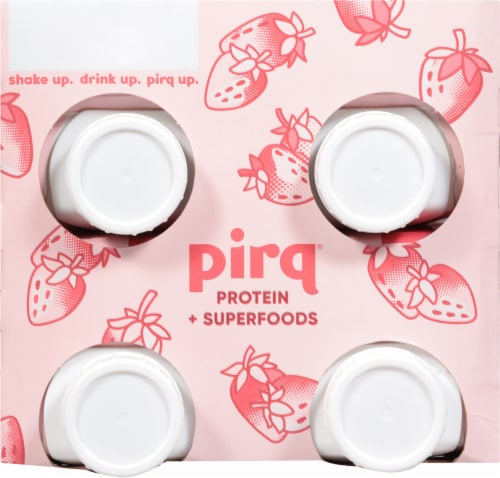 Pirq Strawberry Protein Shake Perspective: top