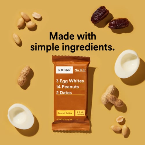 RXBAR Peanut Butter Protein Bars Perspective: top