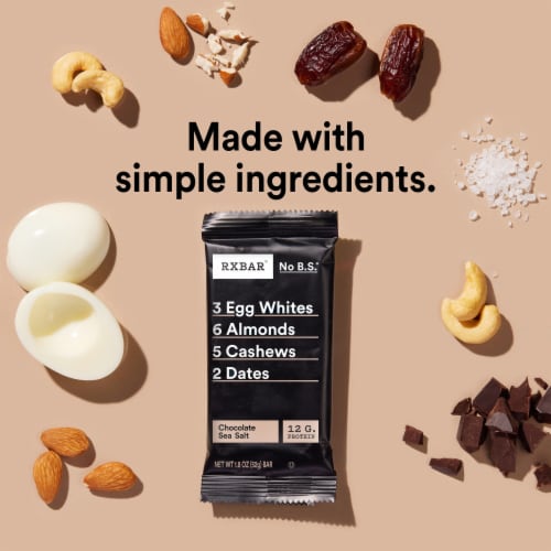 RXBAR Chocolate Sea Salt Protein Bars Perspective: top