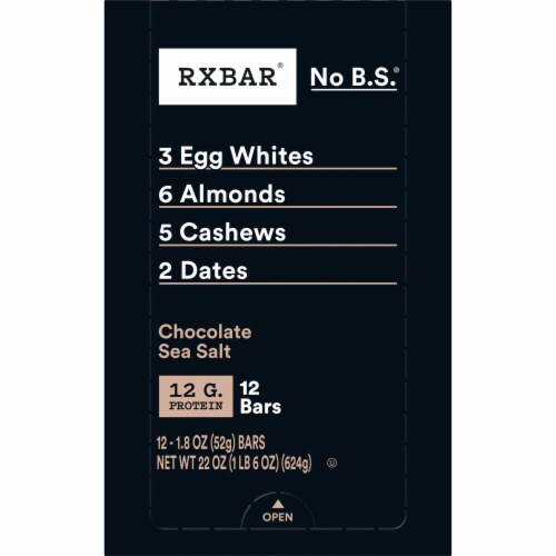 RXBAR® Chocolate Sea Salt Protein Bars Perspective: top