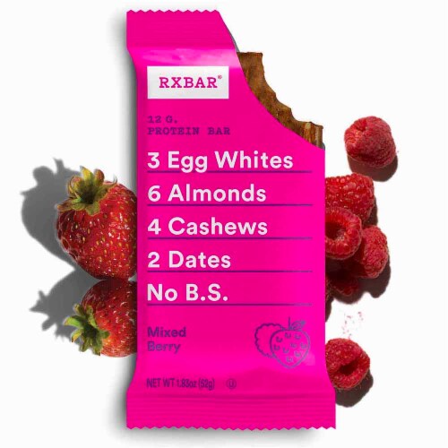 RXBAR Mixed Berry Protein Bars Perspective: top
