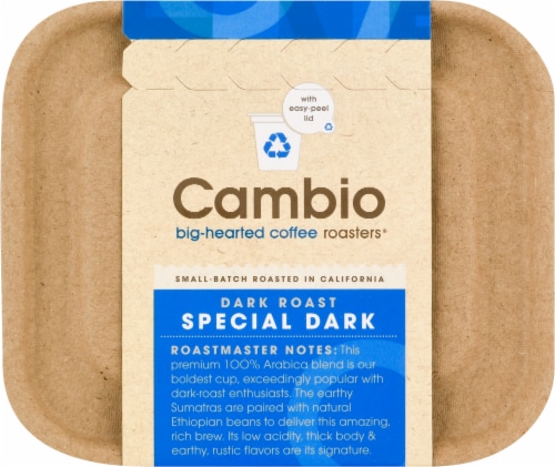Cambio Roasters Special Dark Roast K-Cup Coffee Pods Perspective: top