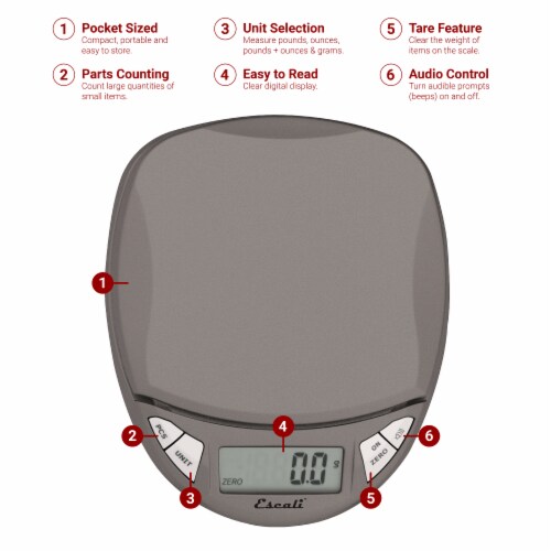 Zulay Kitchen Precision Digital Food Scale Weight Grams and Oz, LB, KG, ML,  1 - Baker's