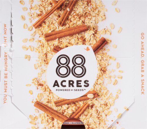88 Acres Spiced Cinnamon Maple Seed and Oat Bars Perspective: top