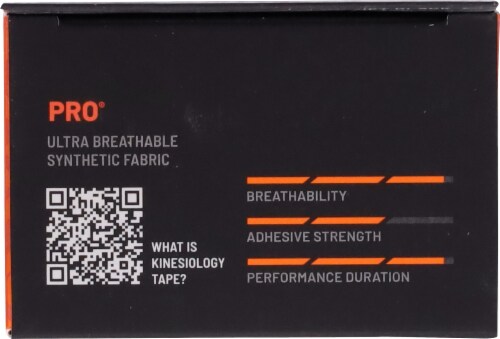 KT Tape® Pro® Jet Black Precut Elastic Sports Tape Strips Perspective: top