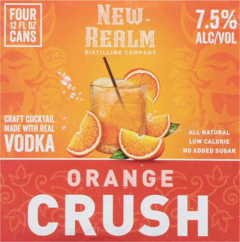 New Realm Orange Crush Ready to Drink Cocktail Perspective: top