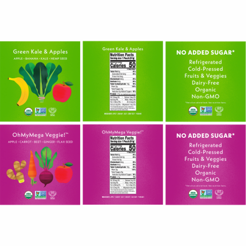 Once Upon a Farm | Organic Cold-Pressed Fruit & Veggie Blend | Snack Pack of 24 Perspective: top