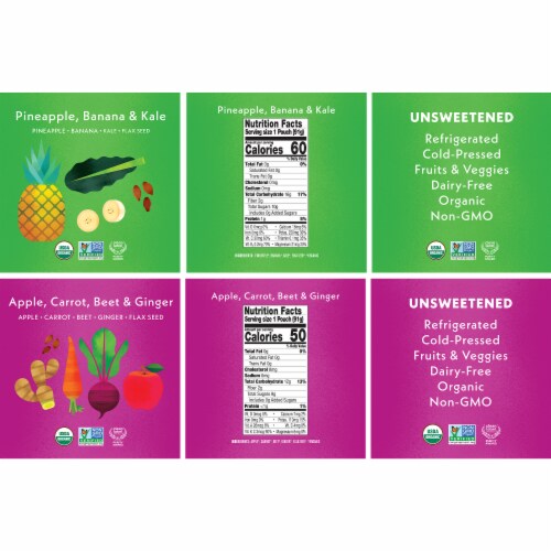 Once Upon a Farm | Organic Fruit & Veggie Blend Baby Sampler | Pack of 24 Perspective: top