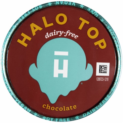 Halo Top® Dairy Free Vegan Chocolate Frozen Dessert Pint Perspective: top