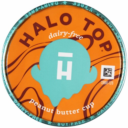 Halo Top® Dairy-Free Soy-Free Vegan Peanut Butter Cup Frozen Dessert Perspective: top