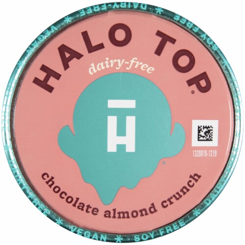 Halo Top® Dairy Free Chocolate Almond Crunch Frozen Dessert Pint Perspective: top