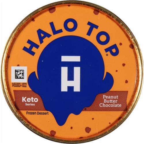 Halo Top® Keto Peanut Butter Chocolate Ice Cream Pint Perspective: top